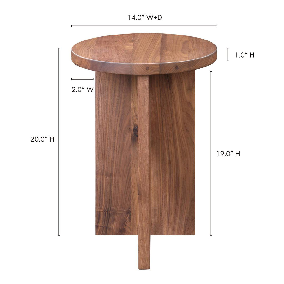 BC-1122-03 Grace Accent Table Walnut Brown
