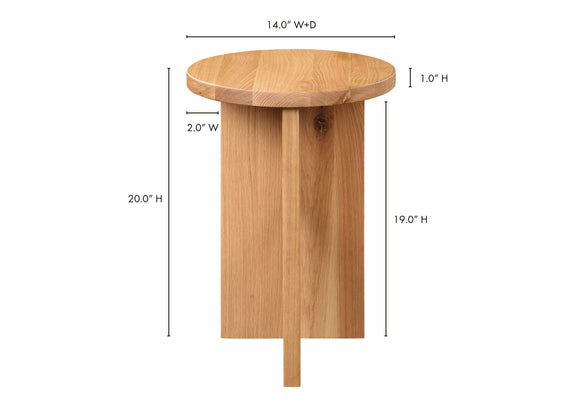 BC-1122-24 Grace Accent Table Natural Oak