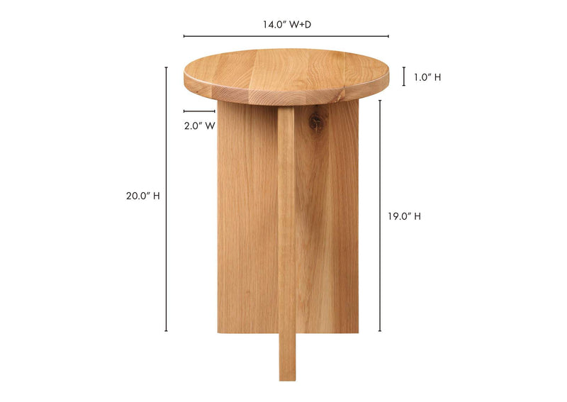 BC-1122-24 Grace Accent Table Natural Oak