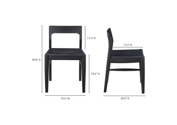 BC-1123-02 Owing Dining Chair Black - Set Of Two