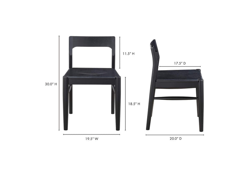 BC-1123-02 Owing Dining Chair Black - Set Of Two
