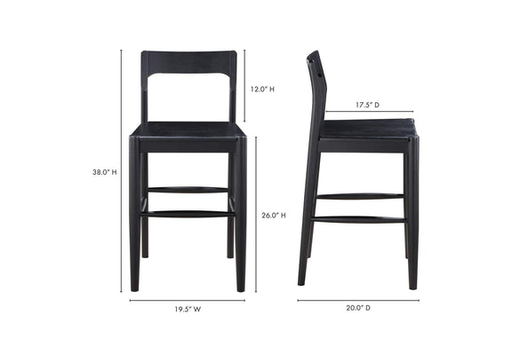 BC-1124-02 Owing Counter Stool Black
