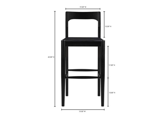 BC-1125-02 Owing Barstool Black