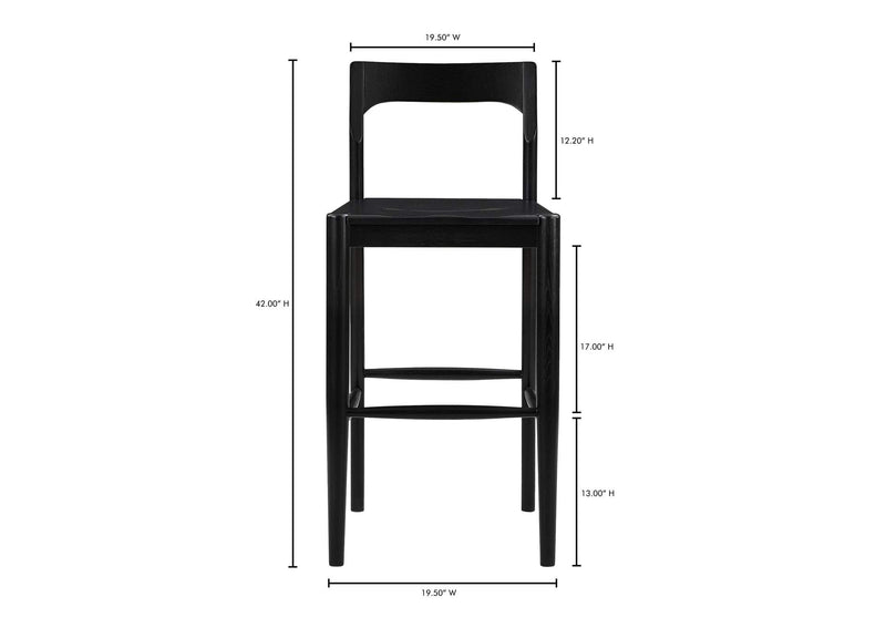 BC-1125-02 Owing Barstool Black
