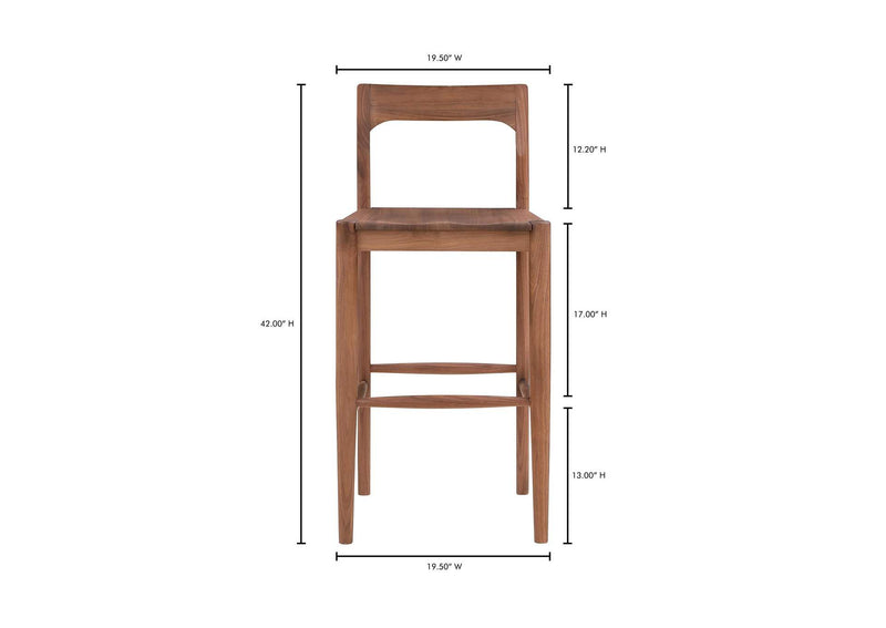 BC-1125-03 Owing Barstool Walnut Brown
