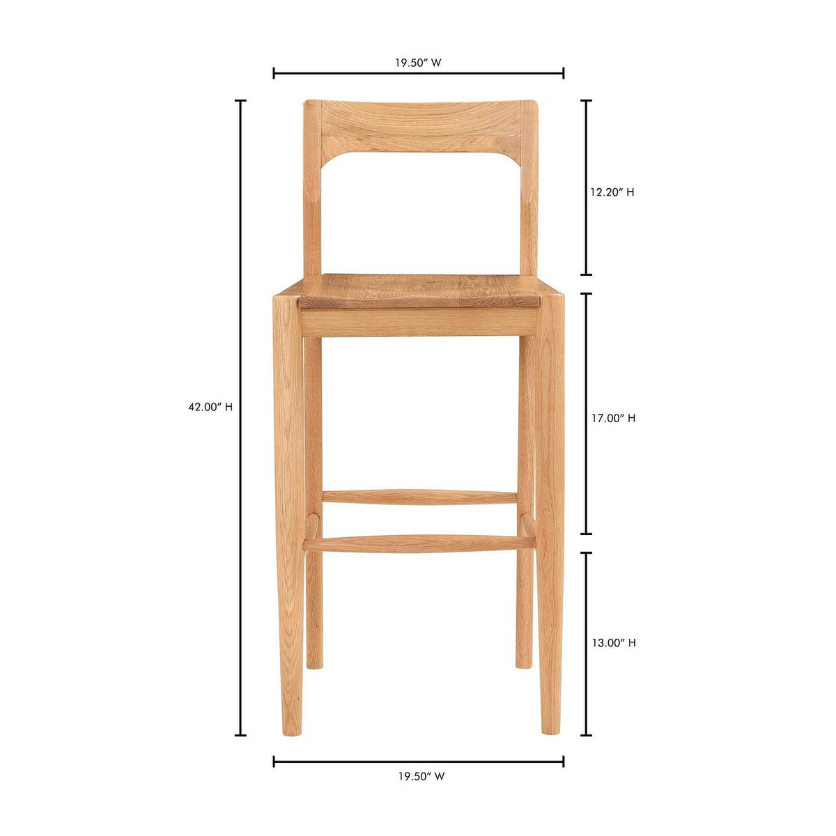 BC-1125-24 Owing Barstool Natural Oak