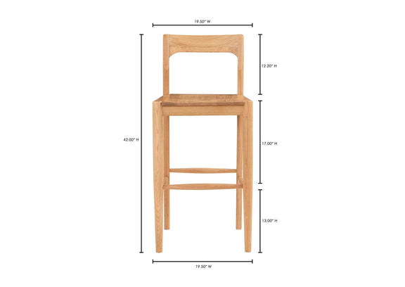 BC-1125-24 Owing Barstool Natural Oak