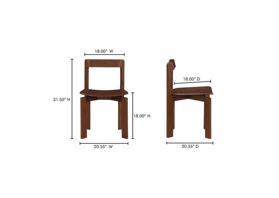 BC-1128-20 Daifuku Dining Chair Brown – Set Of Two