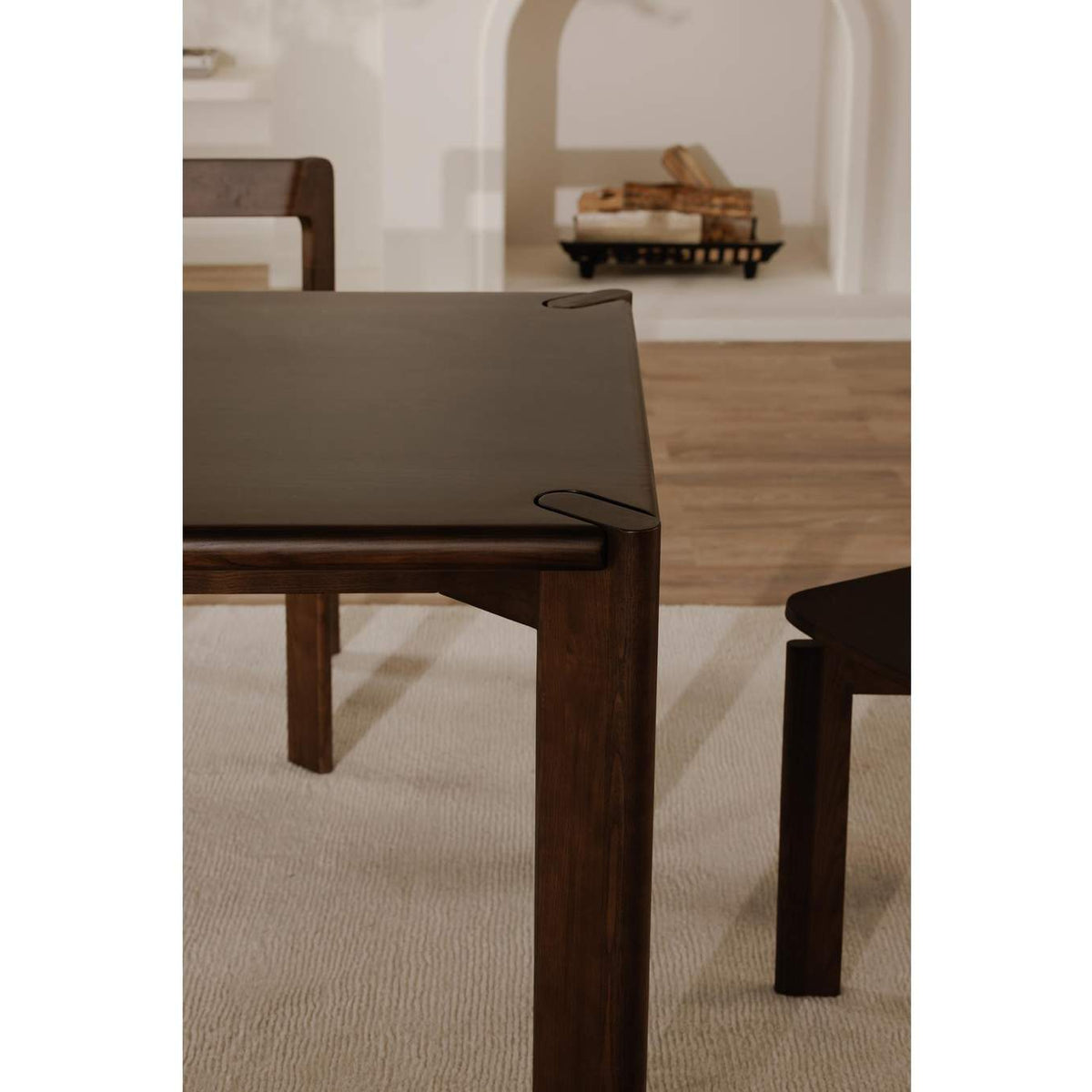 BC-1132-20 Daifuku Large Dining Table Walnut Stained Ash