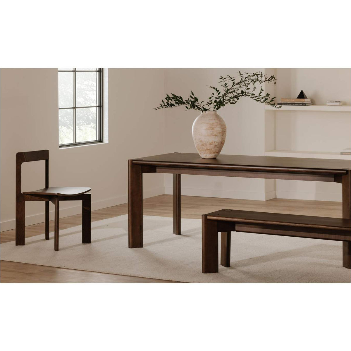 BC-1132-20 Daifuku Large Dining Table Walnut Stained Ash