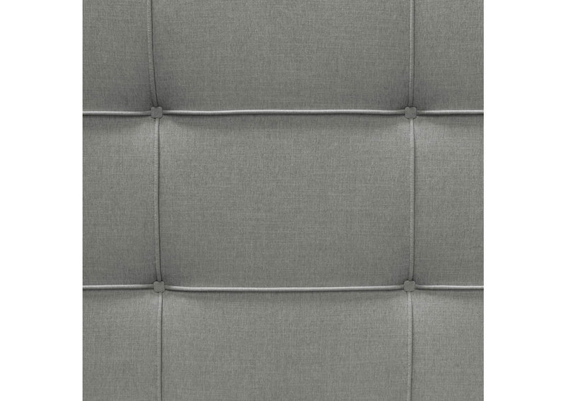BEVERLYGRQUBED Beverly Queen Bed With Integrated Footboard Storage Unit & Accent Wings In Grey Fabric By Diamond Sofa