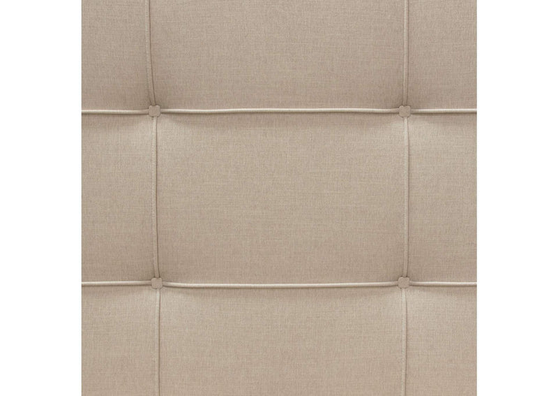 BEVERLYSDQUBED Beverly Queen Bed With Integrated Footboard Storage Unit & Accent Wings In Sand Fabric By Diamond Sofa