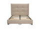 BEVERLYSDQUBED Beverly Queen Bed With Integrated Footboard Storage Unit & Accent Wings In Sand Fabric By Diamond Sofa