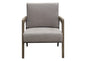 Blair Accent Chair in Grey Fabric with Curved Wood Leg Detail by Diamond Sofa