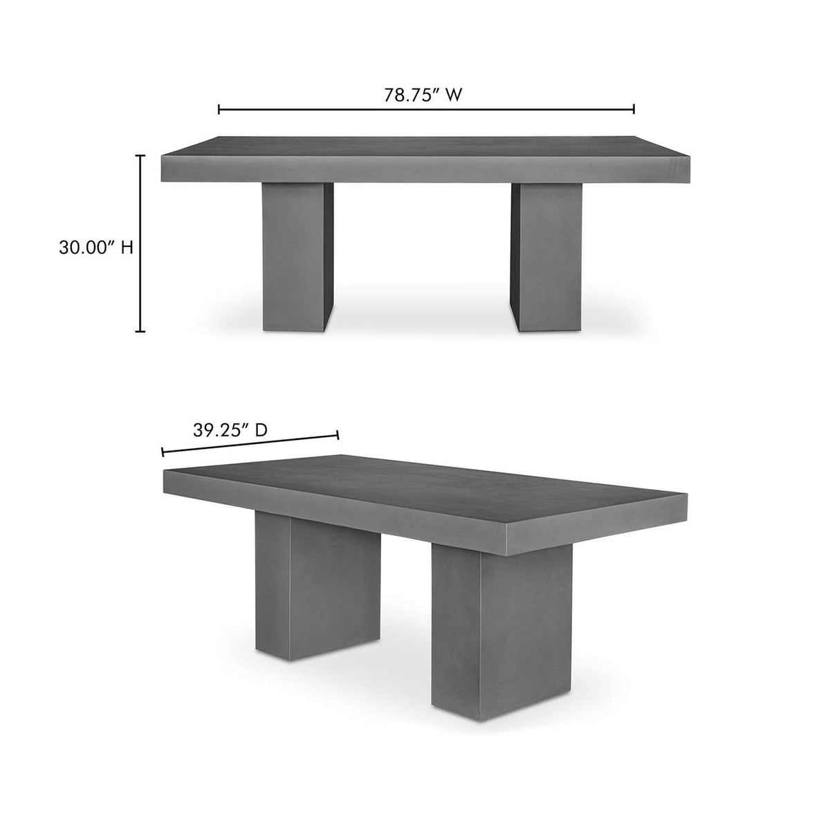 BQ-1000-25-0 Antonius Outdoor Dining Table Grey
