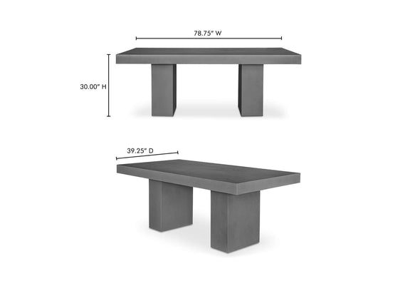 BQ-1000-25-0 Antonius Outdoor Dining Table Grey
