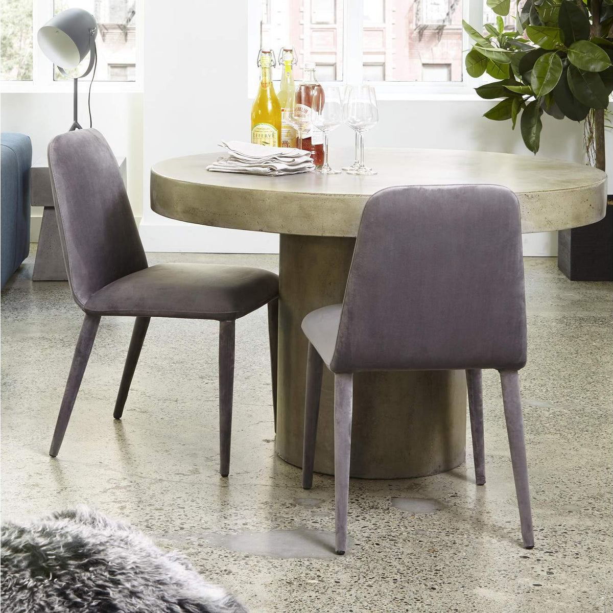 BQ-1002-25-0 Cassius Outdoor Dining Table Grey