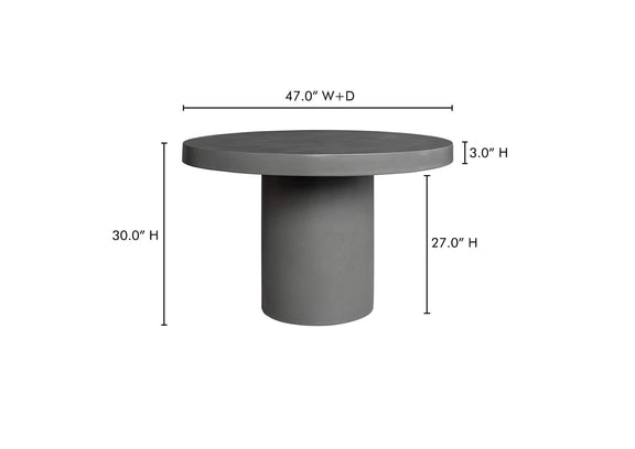 BQ-1002-25-0 Cassius Outdoor Dining Table Grey