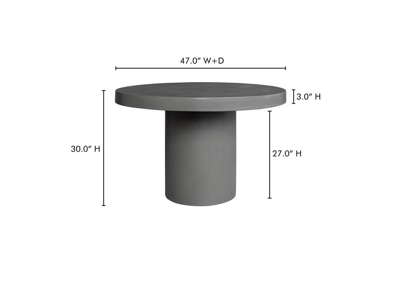 BQ-1002-25-0 Cassius Outdoor Dining Table Grey