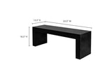 BQ-1005-02 Lazarus Outdoor Bench Black
