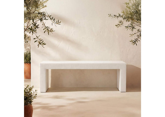 BQ-1005-18 Lazarus Outdoor Bench White