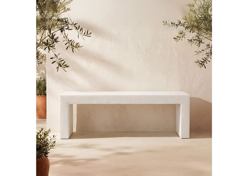BQ-1005-18 Lazarus Outdoor Bench White