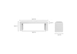 BQ-1005-18 Lazarus Outdoor Bench White