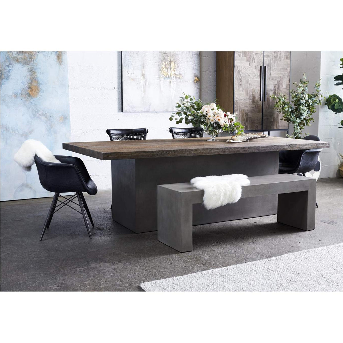 BQ-1005-25 Lazarus Outdoor Bench Dark Grey