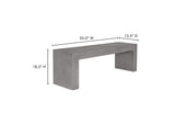 BQ-1005-25 Lazarus Outdoor Bench Dark Grey