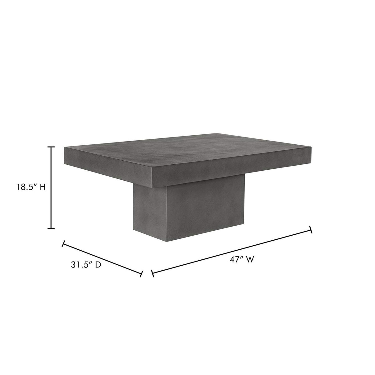 BQ-1007-25-0 Maxima Outdoor Coffee Table Grey