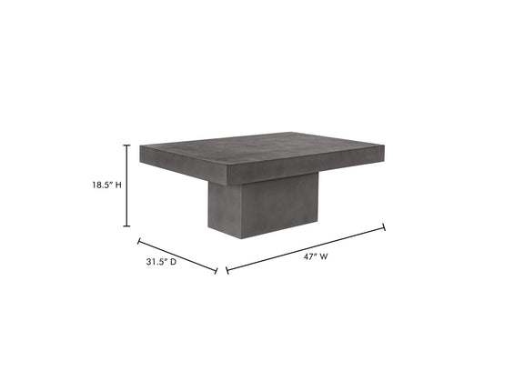 BQ-1007-25-0 Maxima Outdoor Coffee Table Grey
