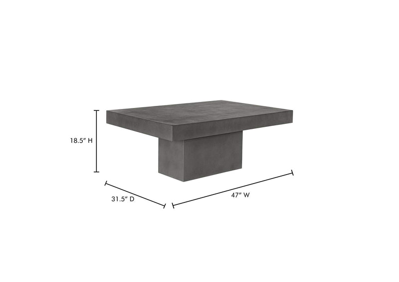 BQ-1007-25-0 Maxima Outdoor Coffee Table Grey