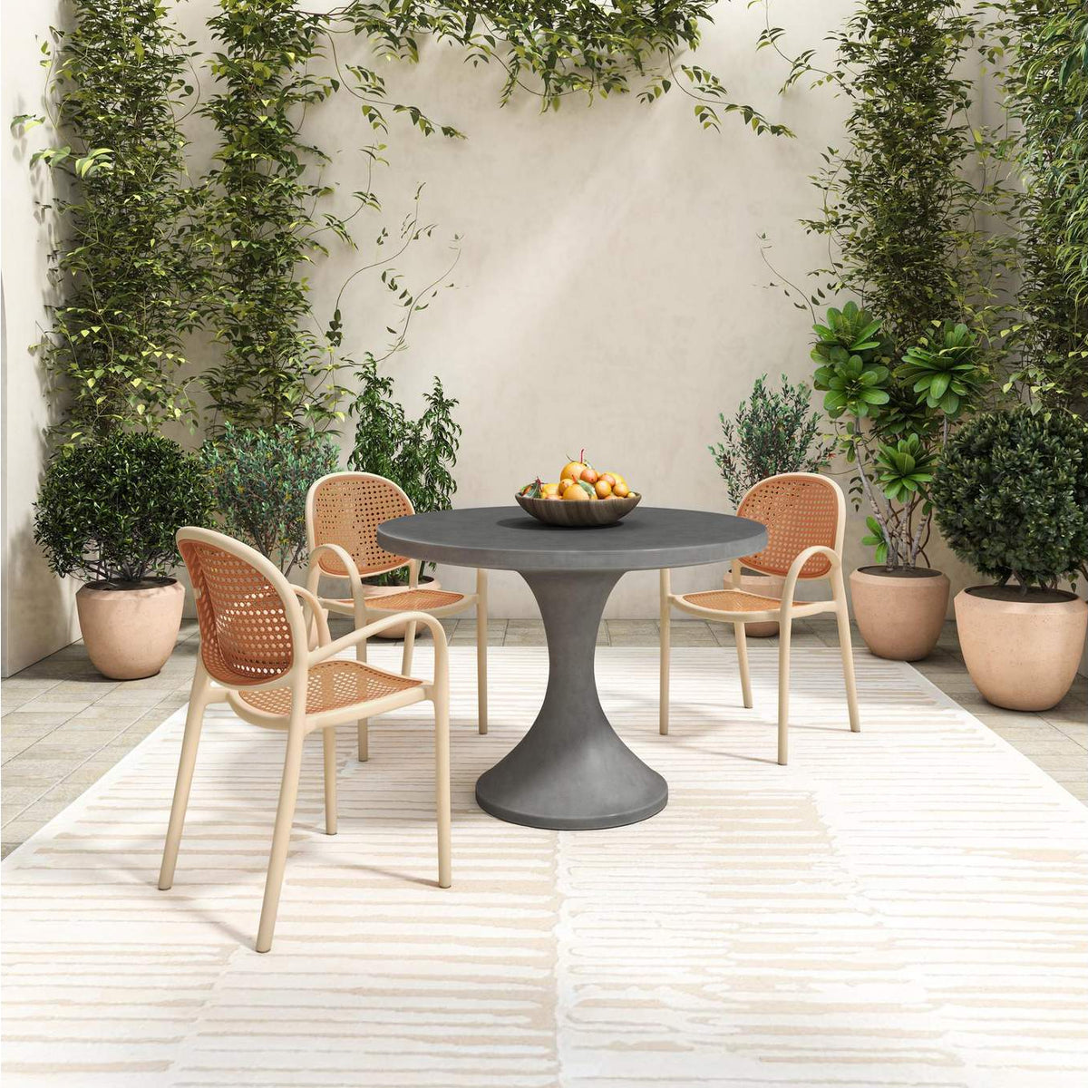 BQ-1008-25-0 Isadora Outdoor Dining Table Grey