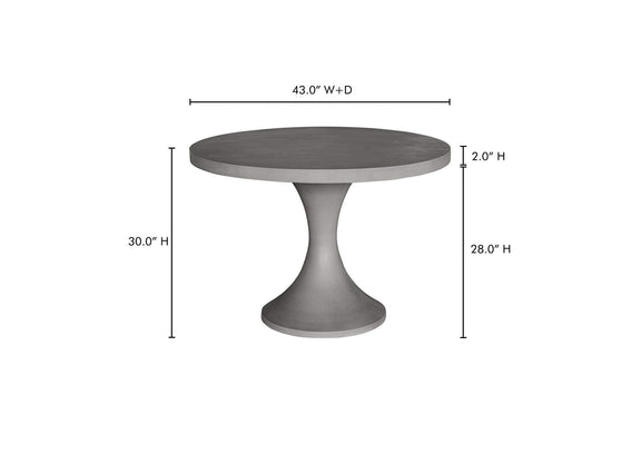 BQ-1008-25-0 Isadora Outdoor Dining Table Grey