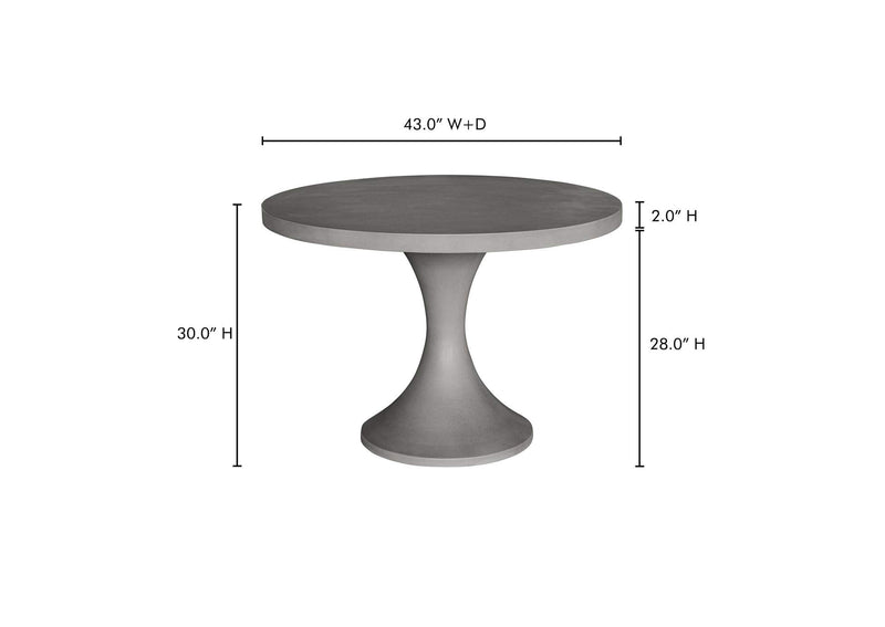 BQ-1008-25-0 Isadora Outdoor Dining Table Grey