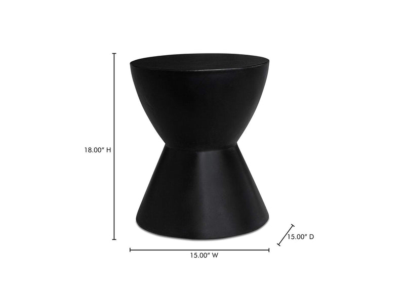 BQ-1022-02 Hourglass Outdoor Stool Black