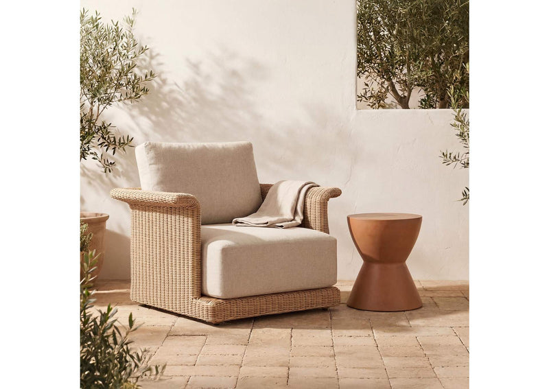 BQ-1022-23 Hourglass Outdoor Stool Terracotta