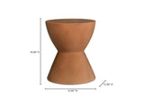 BQ-1022-23 Hourglass Outdoor Stool Terracotta