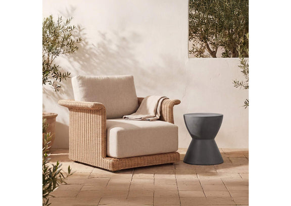 BQ-1022-25 Hourglass Outdoor Stool Grey