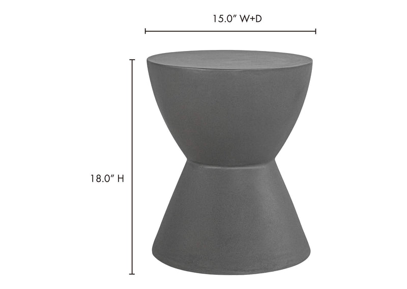 BQ-1022-25 Hourglass Outdoor Stool Grey