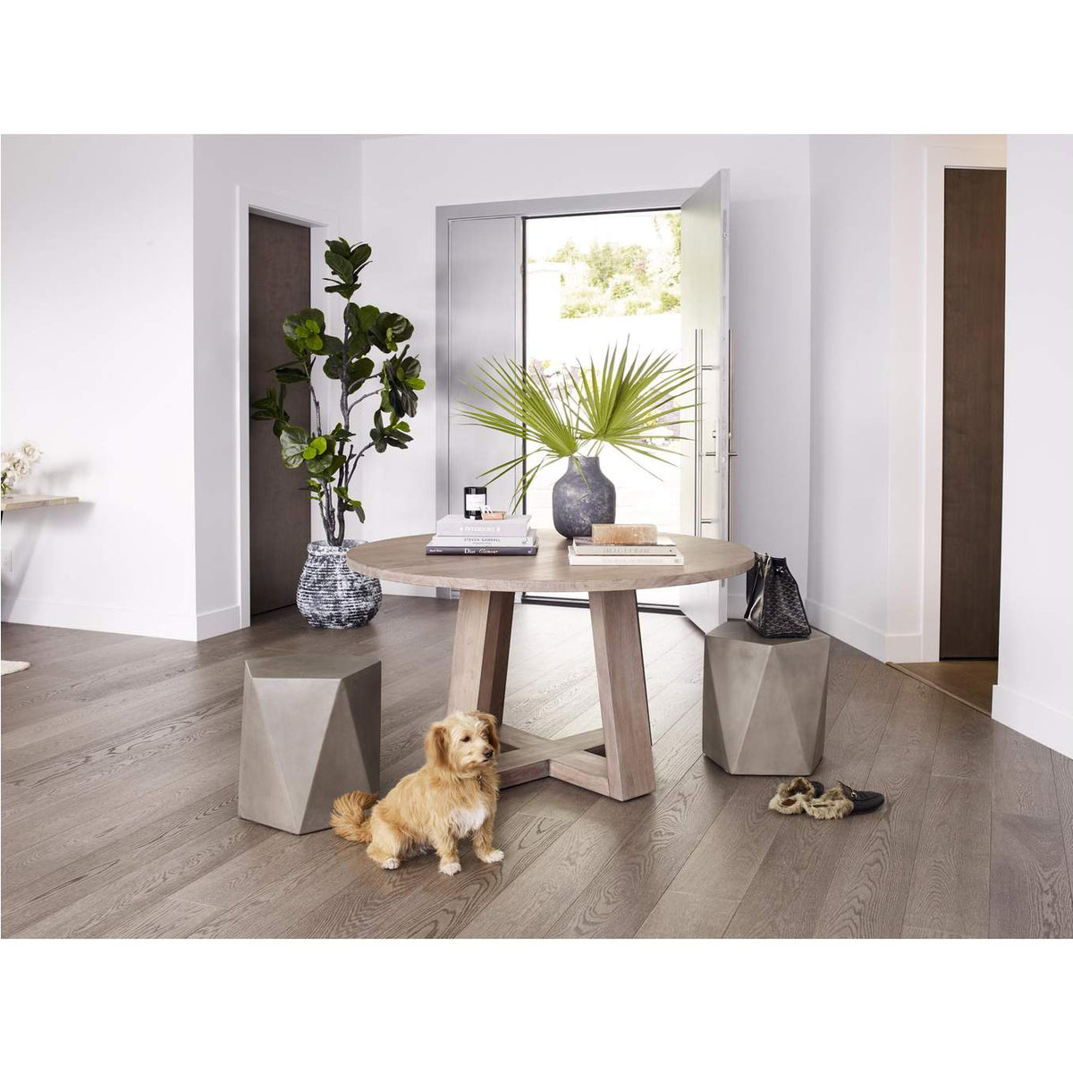 BQ-1023-25 Gem Outdoor Stool Grey