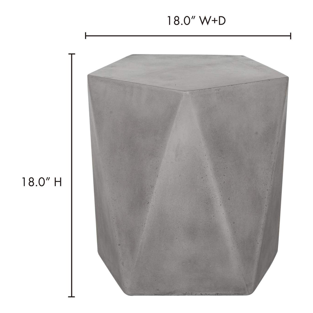 BQ-1023-25 Gem Outdoor Stool Grey