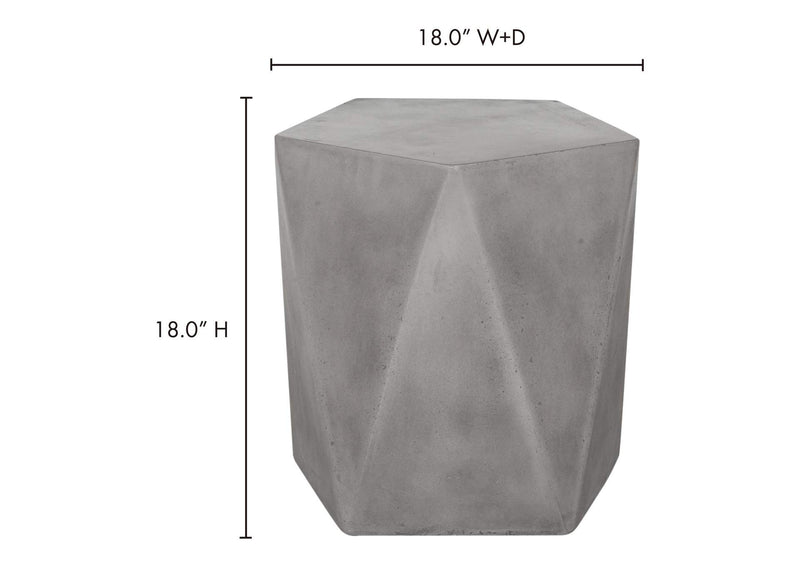 BQ-1023-25 Gem Outdoor Stool Grey