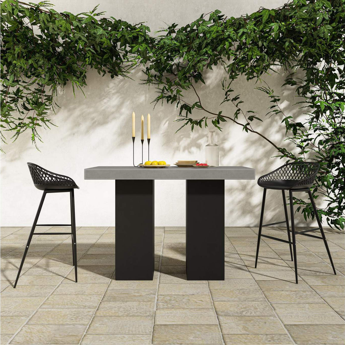 BQ-1035-25-0 Lithic Outdoor Bar Table Grey