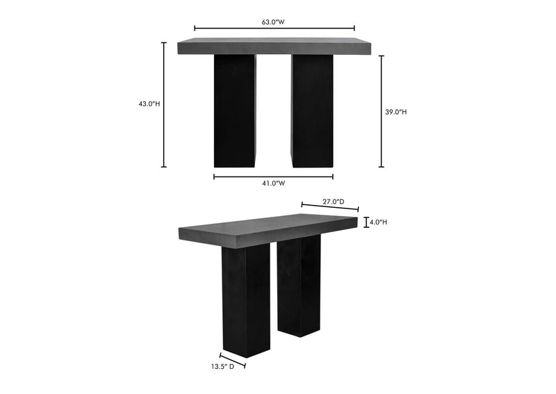 BQ-1035-25-0 Lithic Outdoor Bar Table Grey