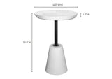 BQ-1046-18 Foundation Outdoor Accent Table White