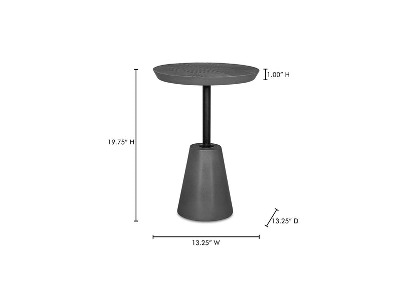 BQ-1046-25 Foundation Outdoor Accent Table Dark Grey