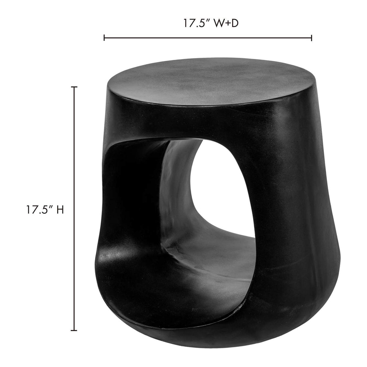 BQ-1055-02 Rothko Outdoor Stool Black