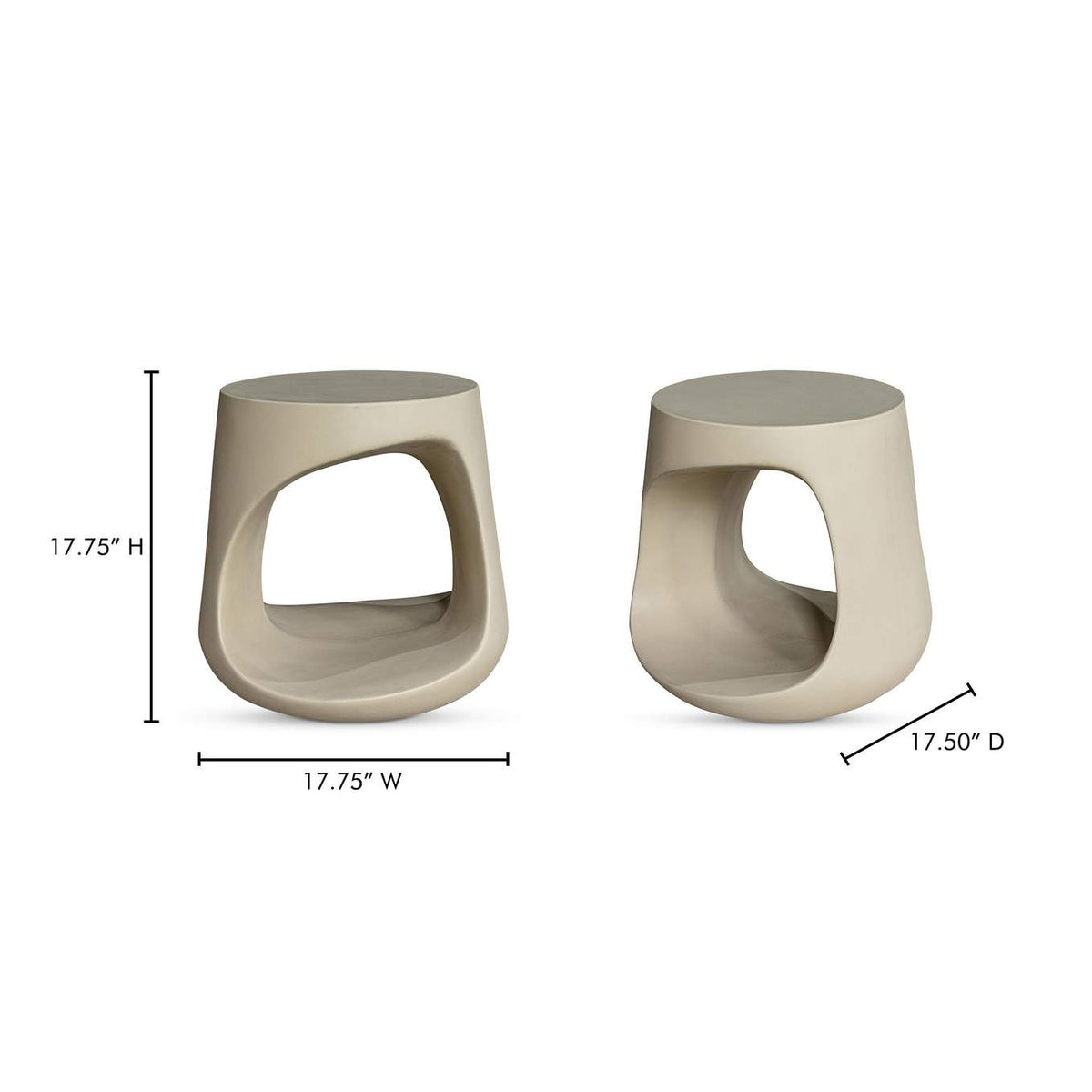 BQ-1055-05 Rothko Outdoor Stool Cream