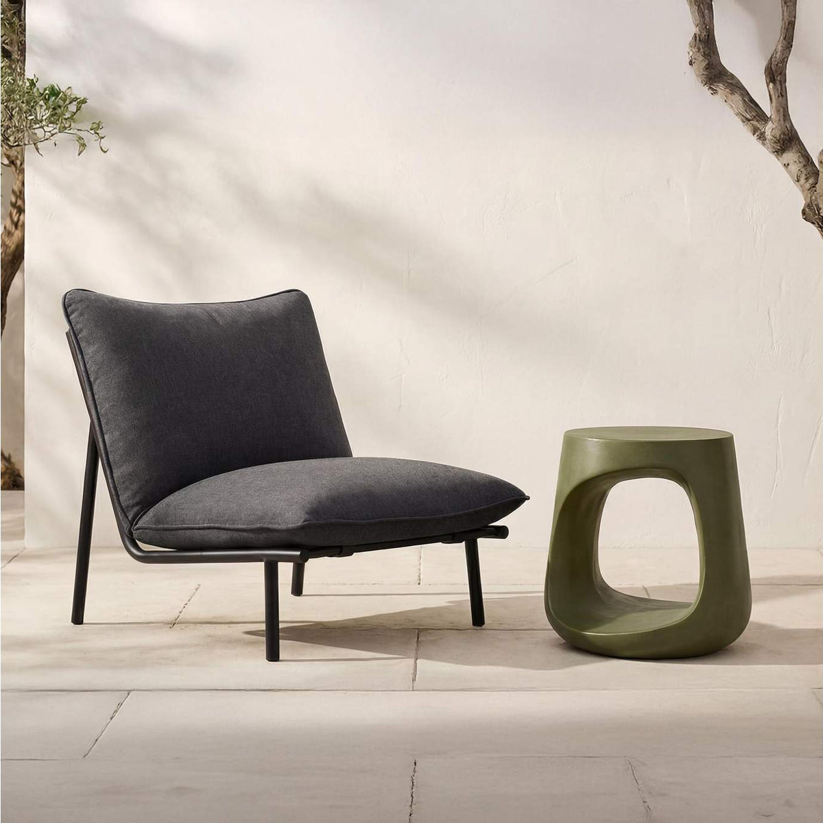 BQ-1055-16 Rothko Outdoor Stool Green